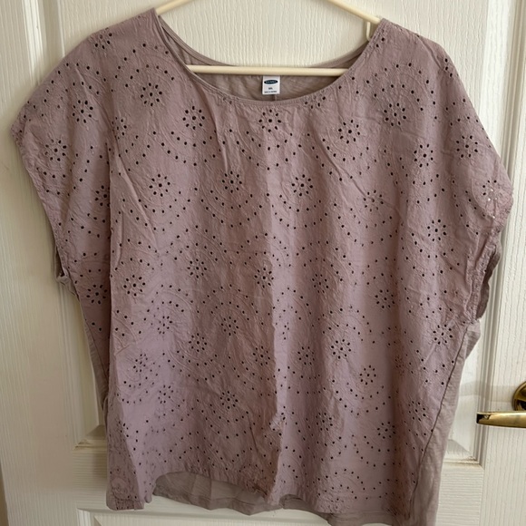 Old Navy short sleeve blouse with star pattern light purple Size XXL - Picture 1 of 1
